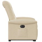 vidaXL Fauteuil inclinable électrique crème tissu