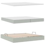 vidaXL Lit avec rangement et matelas Gris clair 200 x 200 cm Velours