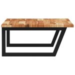 vidaXL Étagère de vasque murale acier et bois massif d'acacia