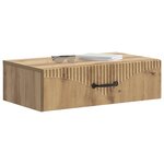 vidaXL Table d'appoint murale 59 x 34 5 x 17 cm Bois d'ingénierie