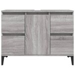 vidaXL Meuble d'évier sonoma gris 80x33x60 cm bois d'ingénierie