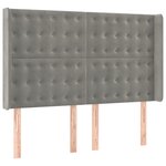 vidaXL Sommier à lattes de lit matelas et LED Gris clair 140x190 cm