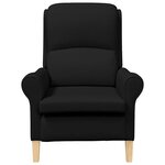 vidaXL fauteuil Noir 76 x 94 x 102 cm tissu