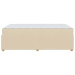 vidaXL Cadre de lit avec matelas Crème 120 x 190 cm tissu