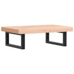 vidaXL Étagère de vasque murale acier et bois massif de hêtre