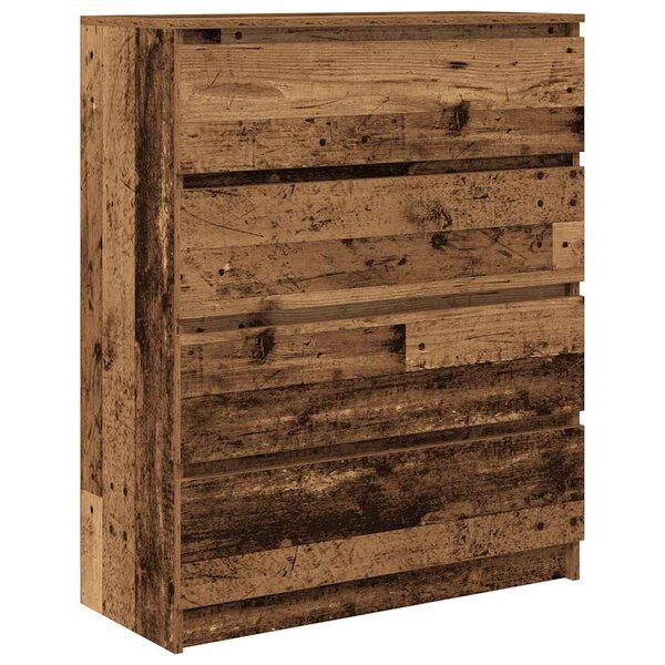 vidaXL Buffet vieux bois 80x35x99 cm bois d'ingénierie