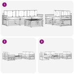 vidaXL Ensemble de canapés d'extérieur 6 Pièces Blanc et anthracite