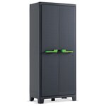 Keter Armoire de rangement avec étagères Moby Gris graphite 182 cm