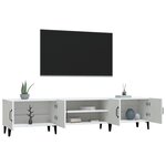 vidaXL Meuble TV blanc 180x31 5x40 cm bois d'ingénierie