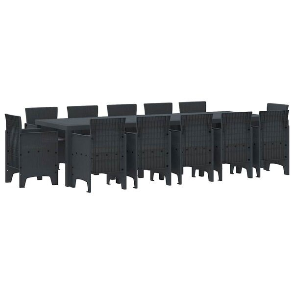 vidaXL Ensemble de salle à manger pour jardin 13 Pièces Anthracite