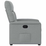 vidaXL Fauteuil inclinable Gris clair Tissu