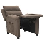 vidaXL Fauteuil de massage Taupe Tissu