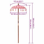 vidaXL Parasol balinais Rose 95 x 95 x 260 cm