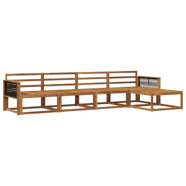 vidaXL Ensemble de canapés d'extérieur 5 pc Naturel