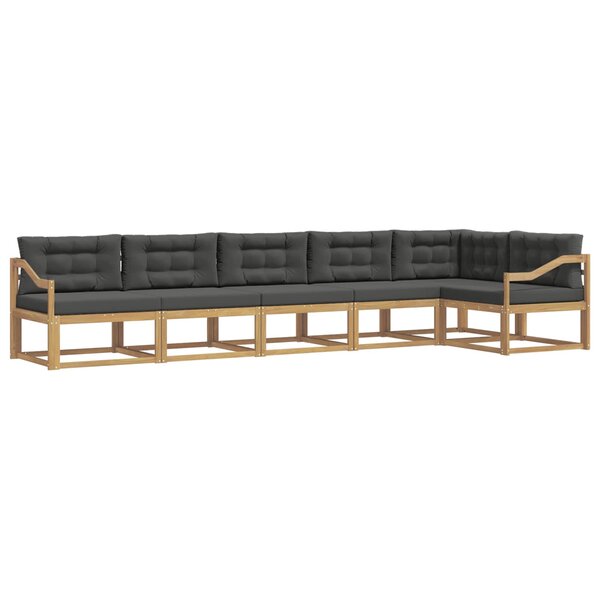 vidaXL Ensemble de canapés d'extérieur 4 pc Blanc et anthracite