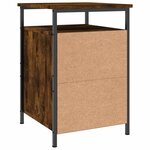 vidaXL Tables de chevet 2 Pièces chêne fumé 40x42x60 cm bois d'ingénierie