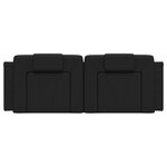 vidaXL Coussin de tête de lit noir 140 cm similicuir