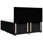 vidaXL Sommier à lattes de lit avec matelas Noir 200x200 cm Tissu