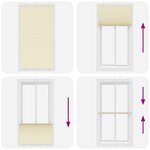 vidaXL Store plissé crème 105x200cm largeur du tissu 104 4cm polyester