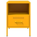 vidaXL Tables de chevet 2 Pièces jaune moutarde 36x39x50 5 cm acier
