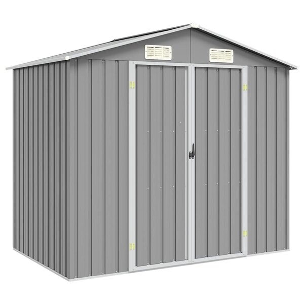 vidaXL Abri de jardin Gris 205x129x183 cm Acier galvanisé
