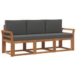 vidaXL Ensemble de canapés d'extérieur 3 pc Naturel et Anthracite