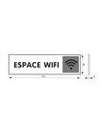 THIRARD - Plaque de signalisation Espace WIFI  plexiglass adhésif  170x45mm - THIRARD