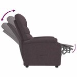 vidaXL Fauteuil inclinable Marron foncé Tissu