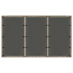 vidaXL Table de jardin dessus en verre Gris 150x90x75cm Résine tressée