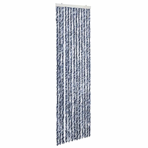 vidaXL Moustiquaire Bleu blanc et argenté 56x185 cm Chenille