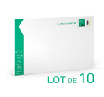 Prêt-à-Poster - Lettre Verte - 50g - Format C5 - Enveloppes en lot de 10