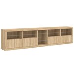 vidaXL Buffet avec lumières LED chêne sonoma 283x37x67 cm