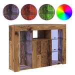 vidaXL Meuble TV LED d'Angle Bois Ancien 107 x 40 x 68 cm