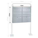 Profirst mail pm 374 Bloc 4  boîtes aux lettres inox