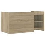 vidaXL Table basse chêne sonoma 100x50x50 cm bois d'ingénierie