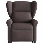 vidaXL Fauteuil inclinable électrique marron foncé tissu