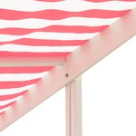 Vidaxl bac à sable et toit réglable bois de sapin blanc et rouge uv50