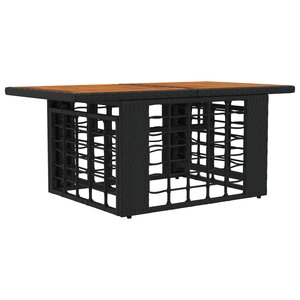 vidaXL Table de jardin relevable Noir et naturel 100 x 55 x 37 cm