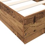 vidaXL Cadre de lit au sol Bois ancien 80 x 200 cm Bois d'ingénierie