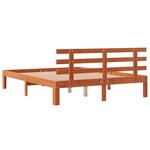 vidaXL Cadre de lit sans matelas cire marron 120x190cm bois pin massif