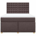 vidaXL Sommier à lattes de lit avec matelas Marron foncé 140x200 cm