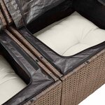 vidaXL Salon de jardin avec coussins 7 Pièces marron résine tressée