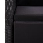 vidaXL Ensemble à manger de jardin 11 Pièces coussins noir résine tressée