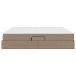 vidaXL Lit avec rangement et matelas 2 Pièces Cappuccino Cuir