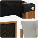 vidaXL Ensemble de canapés d'extérieur 9 pc Naturel et gris clair