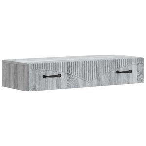 vidaXL Table d'appoint murale Sonoma gris 87 5 x 34 5 x 17 cm