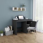vidaXL Bureau Gris 100x50x76 cm Bois d’ingénierie