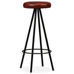 vidaXL Tabourets de bar lot de 4 cuir véritable
