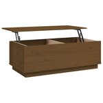 vidaXL Table basse Marron miel 100x50x35 cm Bois massif de pin