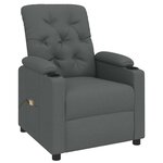 vidaXL Fauteuil de massage Gris foncé Tissu